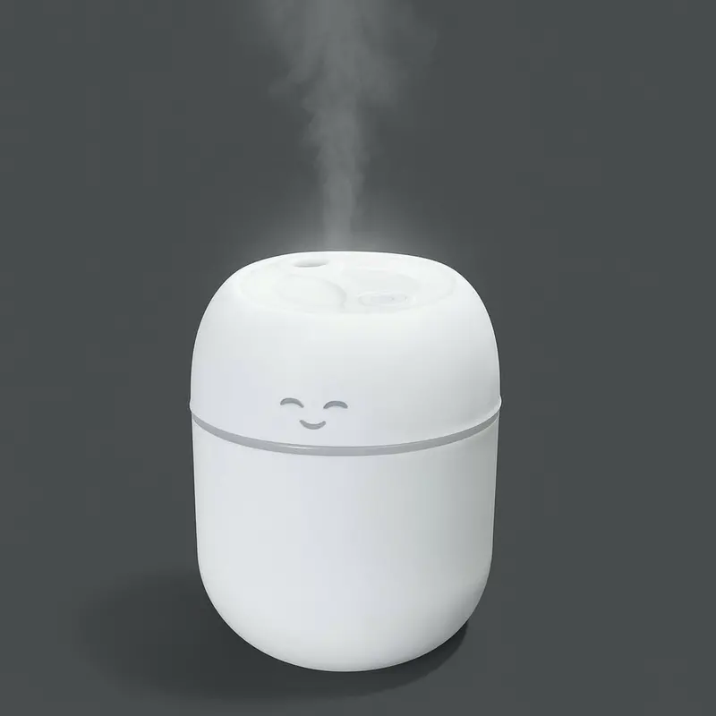 Compact Usb Humidifier With Night Light – Dual Spray For Office, Home & Bedside 1