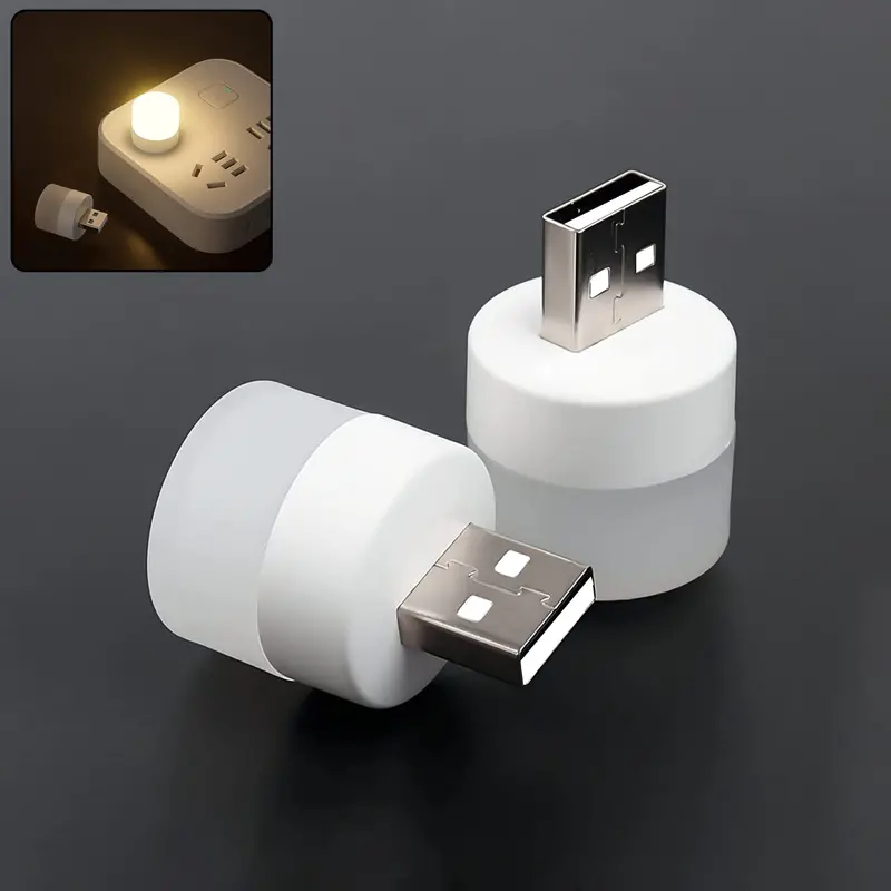 Compact Usb-Powered Led Night Light – Twin-Pack Soft Glow Illumination 1