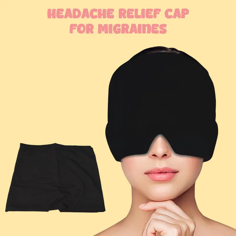 Cooling Migraine Relief Hat For Headache Comfort – Black 1