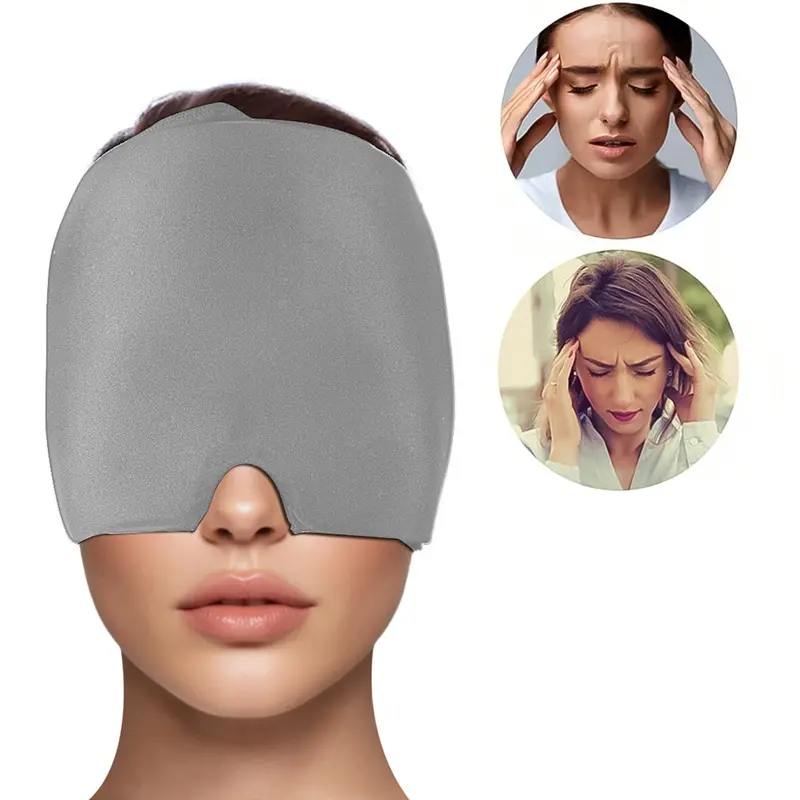 Cooling Migraine Relief Hat – Reusable Headache Soothing Cap In Grey 1