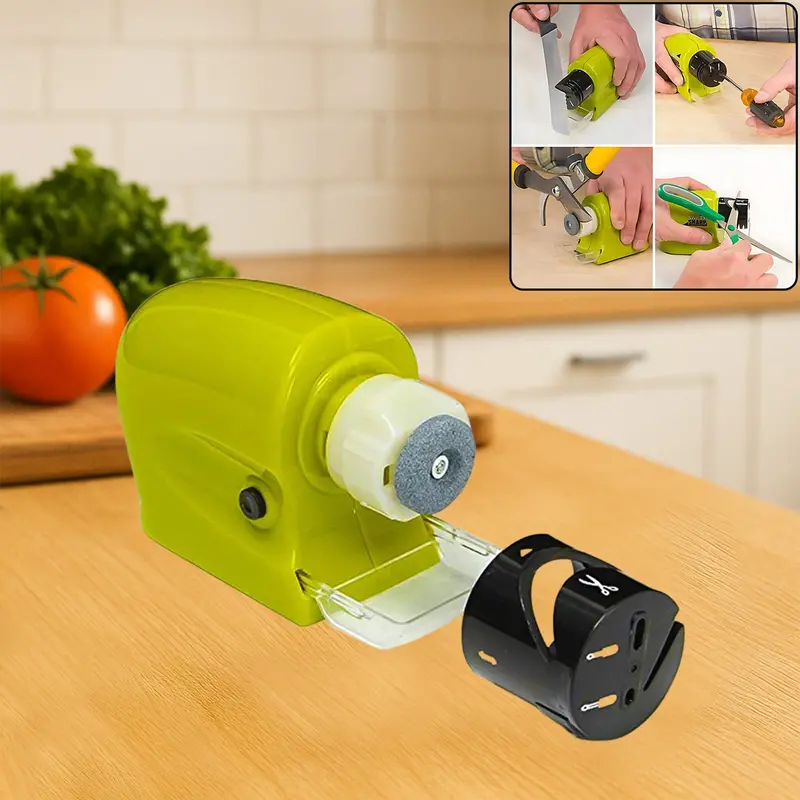 Cordless Knife Sharpener – Battery-Powered Motorized Blade Honing Tool 1