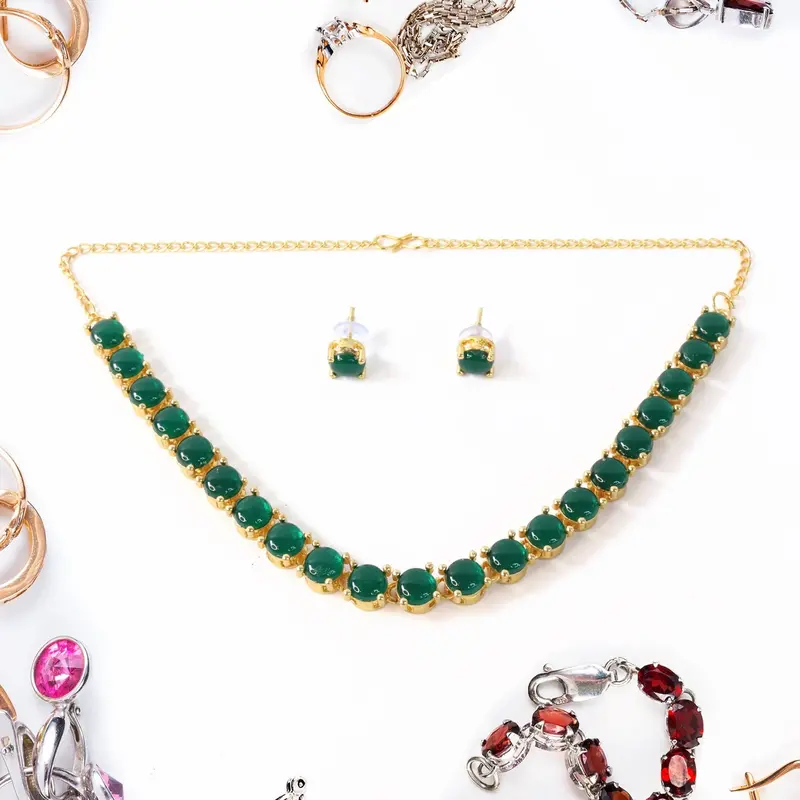 Crystal Pendant Necklace And Earring Set For Girls 1