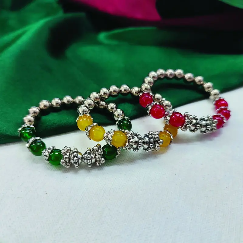 Curated Beaded Bracelet Set — 3-Piece Stylish Combo 1