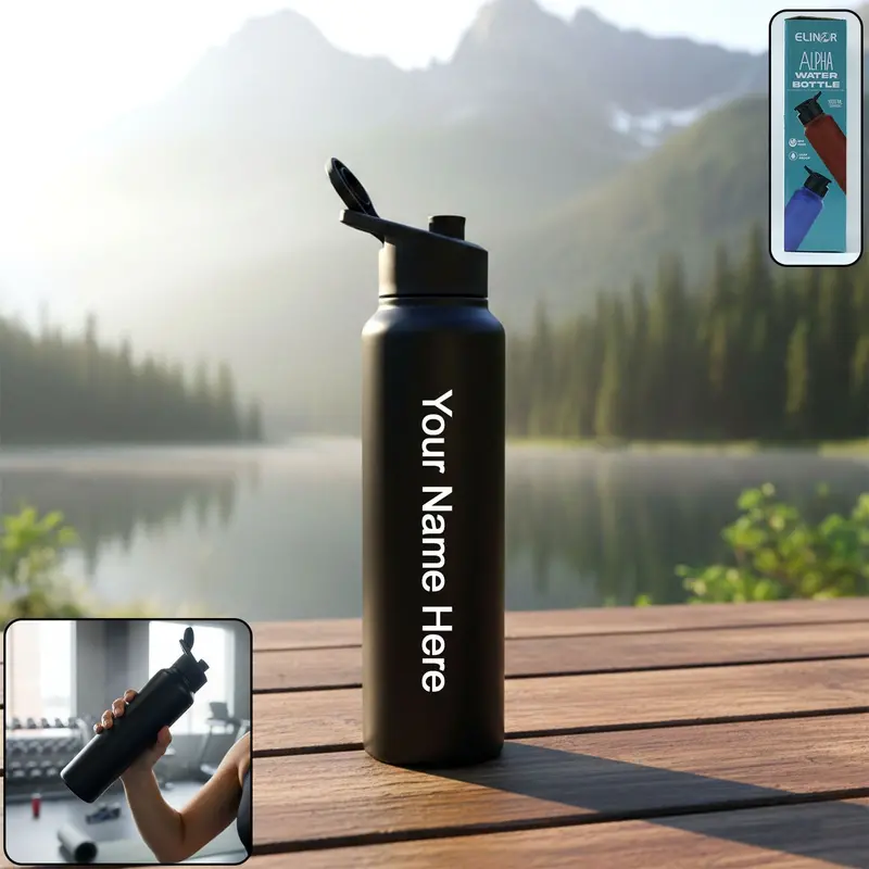 Custom Stainless Steel Flip-Top Sports Water Bottle – 1000Ml Reusable Hydration Solution 1