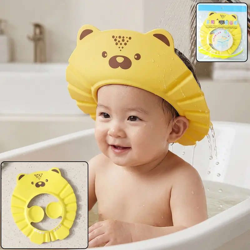 Cute Cartoon Baby Shower Cap – Soft Shampoo Bath Hat For Infant Hair Care 1