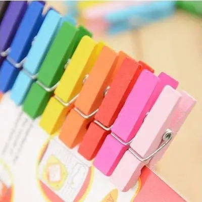 Decorative Wooden Photo Clips – Pack Of 50 Vintage-Style Pin Holders 1