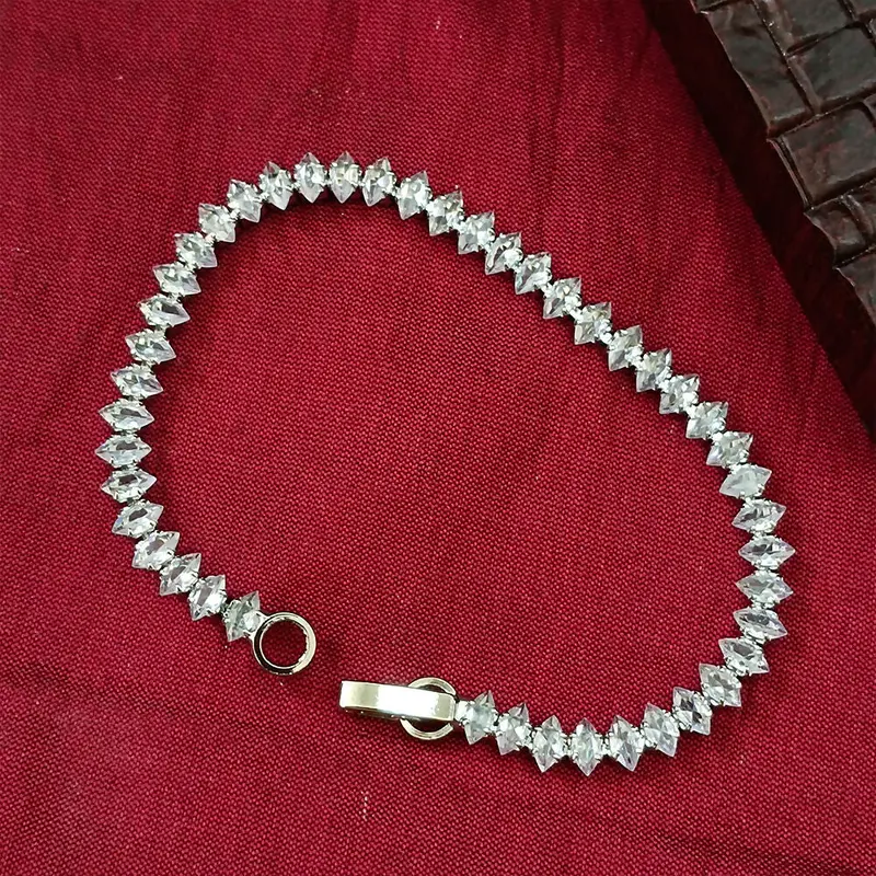 Delicate Silver-Plated Adstone Chain Bracelet – Dainty Layering Jewelry 1