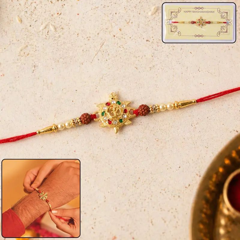 Designer Om Rakhi – Artistic Fusion Of Faith And Style, Premium Festive Accessory 1