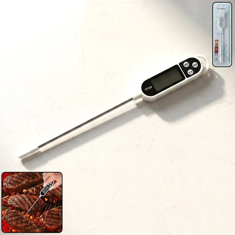 Digital Food Thermometer – Lcd Display, Fast Response, Accurate Cooking & Grilling Aid 1