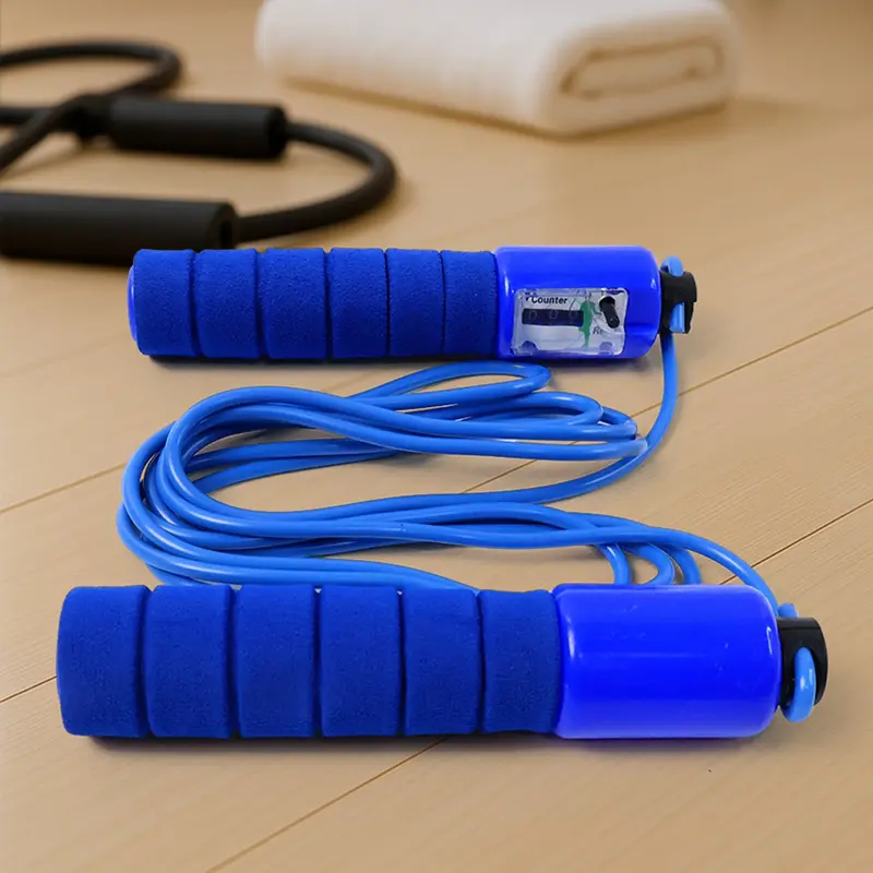 Digital Jump Counter Skipping Rope With Foam-Grip Handles (Adjustable, 1 Pc) 1