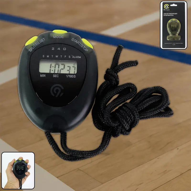 Digital Sports Stopwatch With Split Timing And Large Lcd Display 1