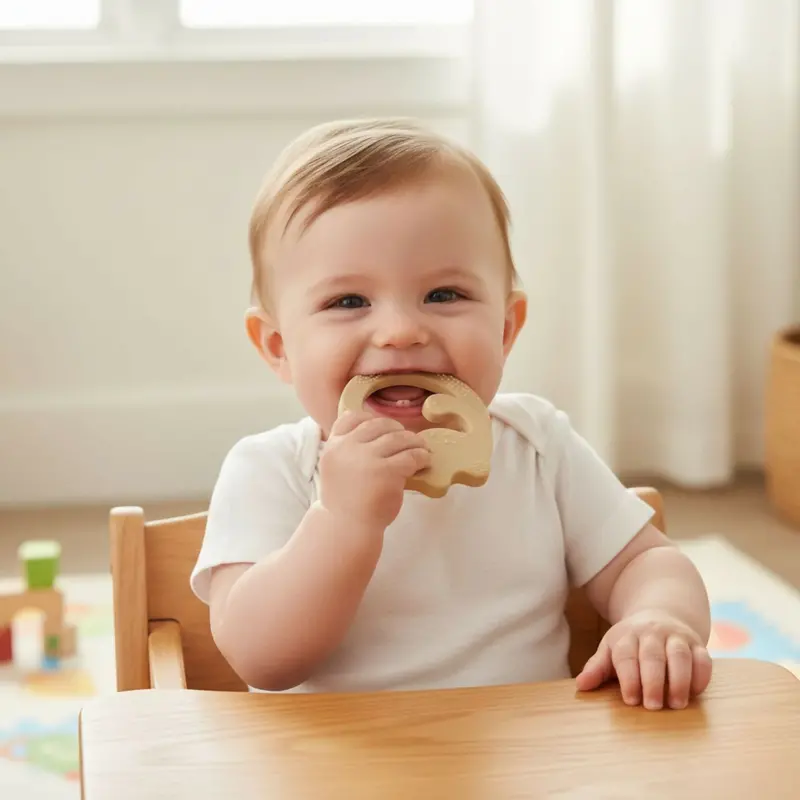Dinosaur Ring Teether For Infants – Chewable Sensory Soothing Toy 1