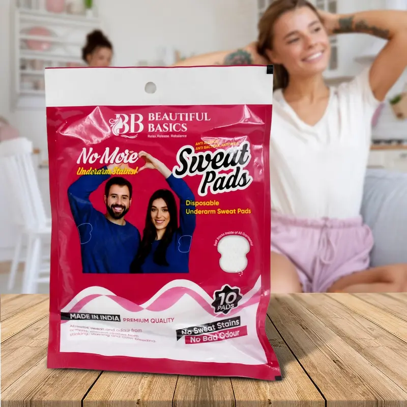 Discreet Underarm Sweat Absorbers – 10-Pack Soft Cotton Pads 1