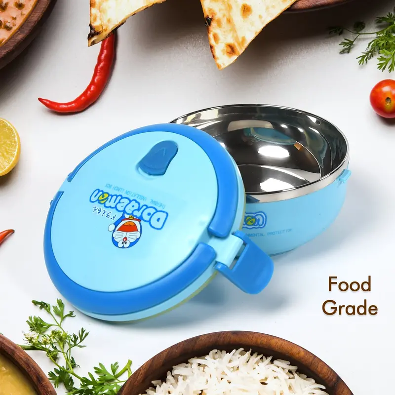 Doraemon Single-Tier Steel Lunch Box – Lightweight Bento Container For Students & Professionals 1