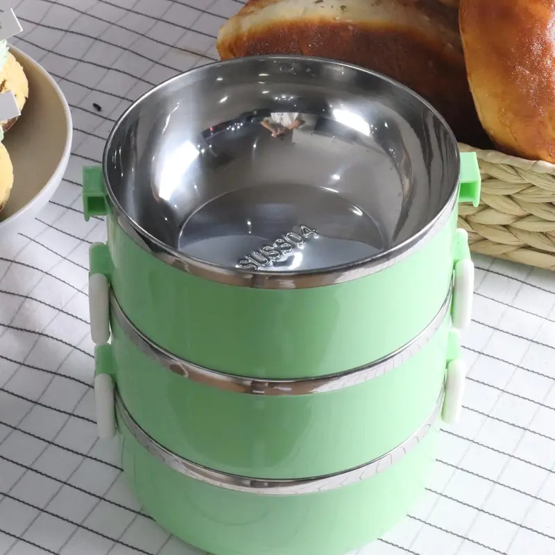 Doraemon Three-Tier Insulated Lunch Box – Compact Tiffin Set With Secure Latch System 1