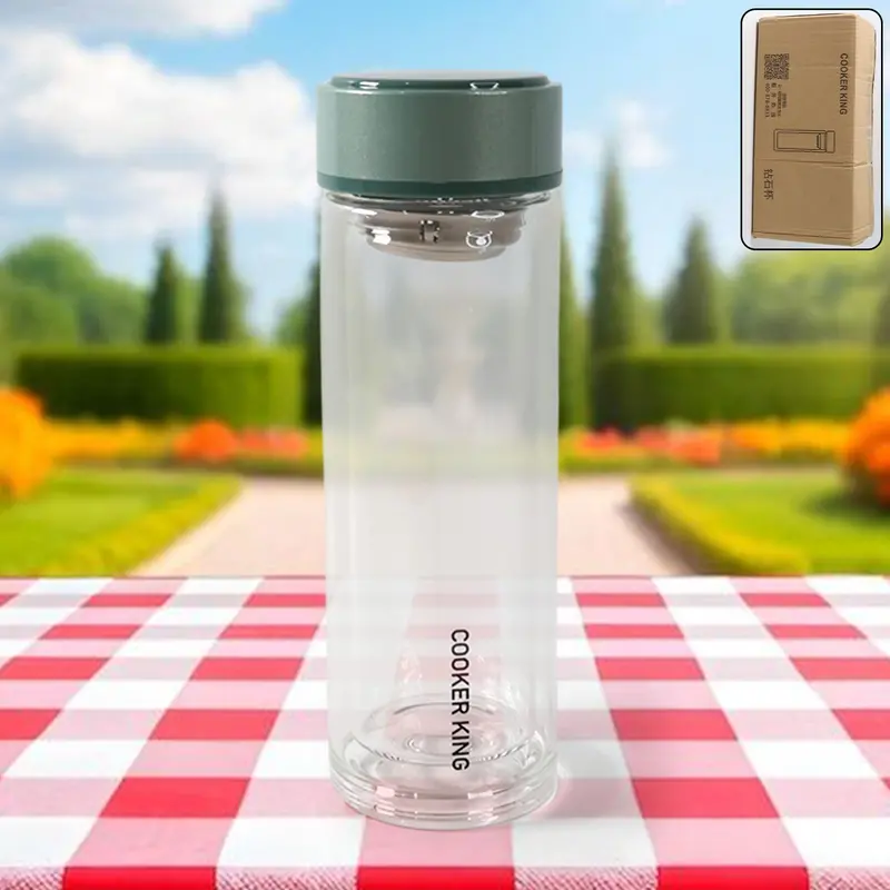 Double-Walled Glass Tea Infuser Mug – 280 Ml Heat-Retaining Design 1