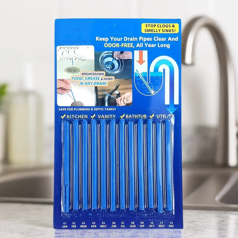 Drain Cleaning Sticks – Odor-Neutralizing Pipe Maintenance Tools For Home Use 1