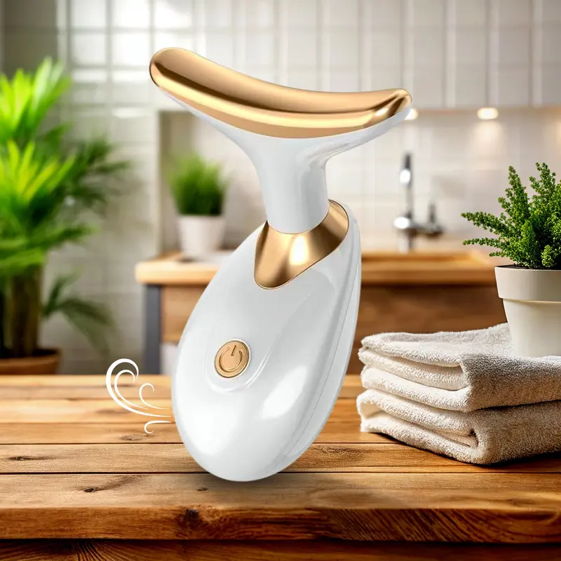 Dual-Action Neck & Face Massager – Wrinkle-Reducing Firming Tool (1 Piece) 1