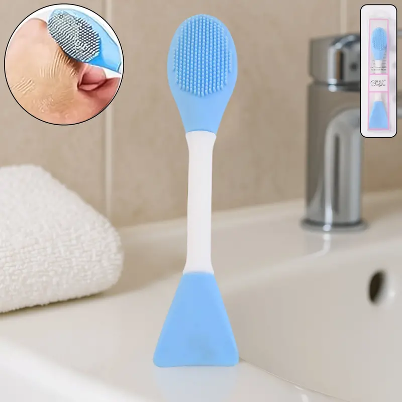 Dual-Action Silicone Facial Exfoliator – Gentle Skin Scrubber 1