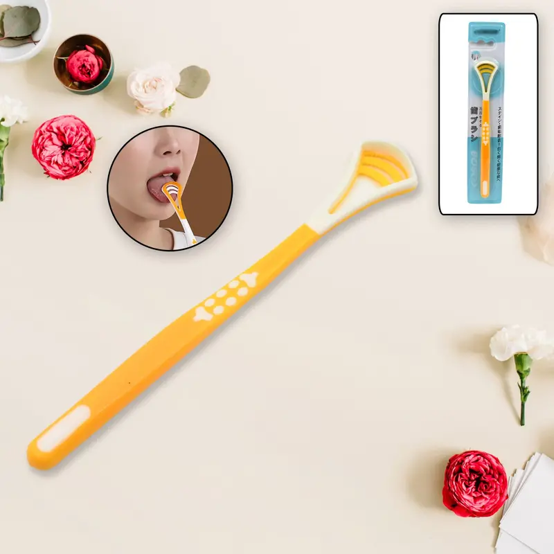 Dual-Action Tongue Cleaner & Brush – Oral Hygiene Tool For Fresh Breath 1