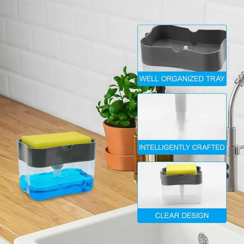 Dual-Compartment Liquid Dispenser For Dish Soap And Hand Wash 1