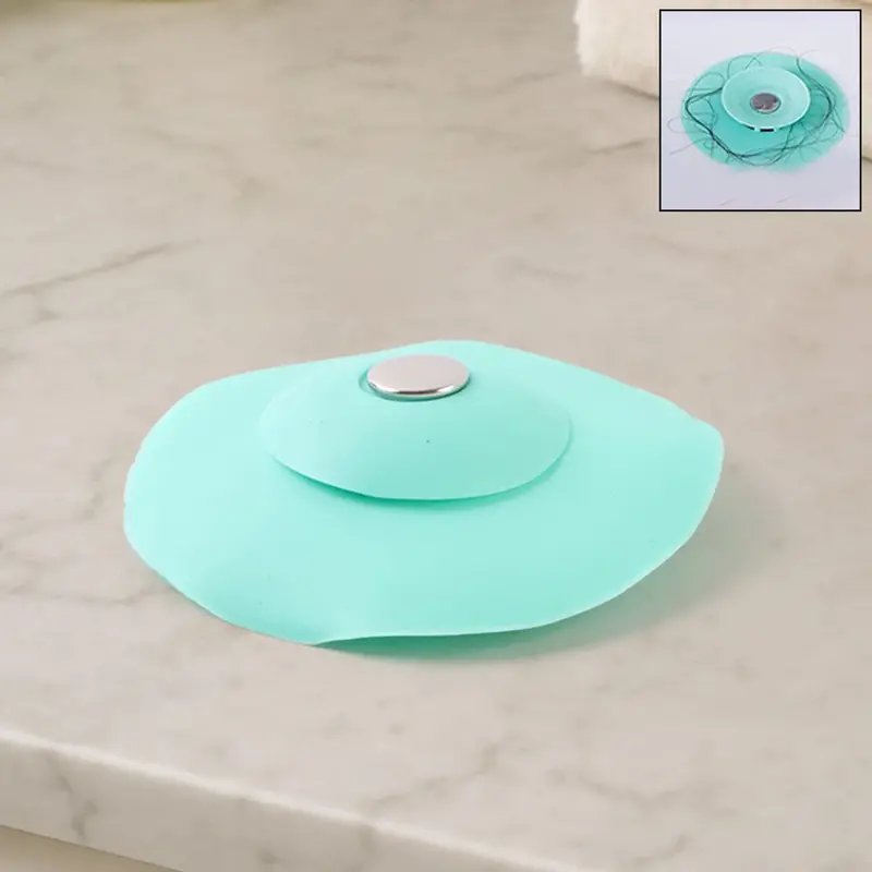 Dual-Function Light Green Silicone Sink Cover & Drain Sealer – Multi-Color Design 1