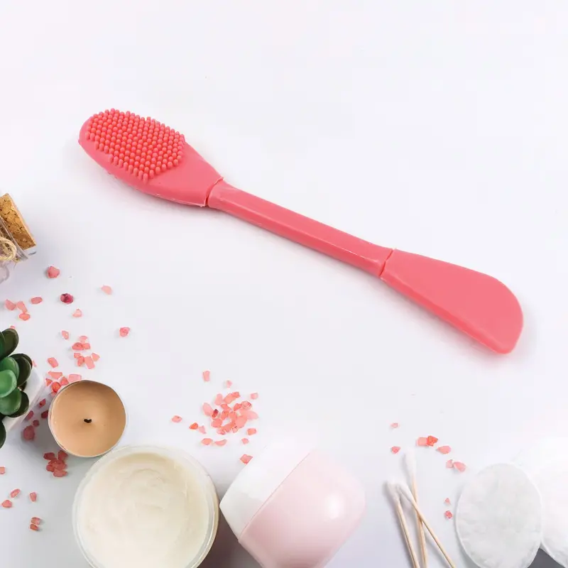 Dual-Function Silicone Mask Brush For Facial Cleansing And Clay Mask Application 1