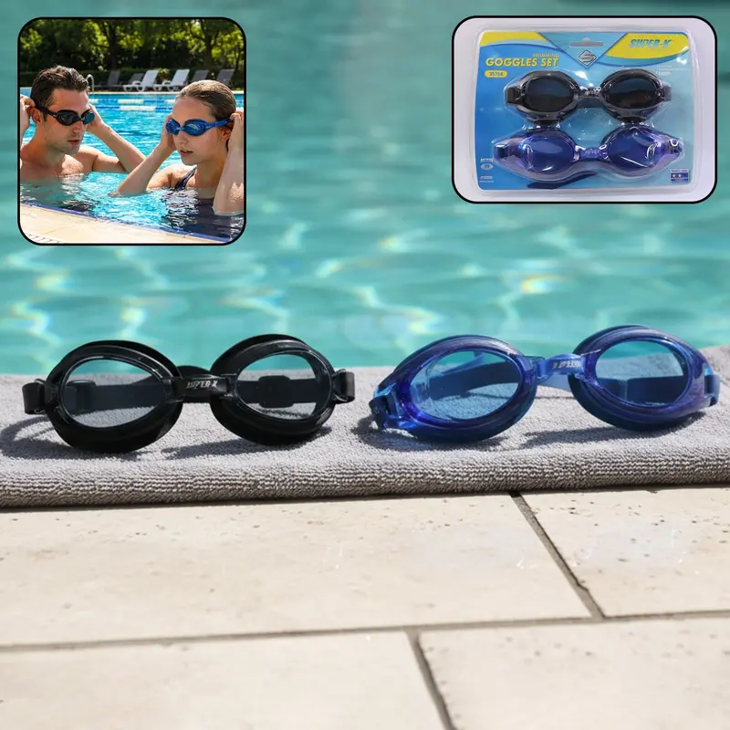 Dual-Lens Swimming Goggles – Comfort-Fit Sport Set (2-Pack) 1