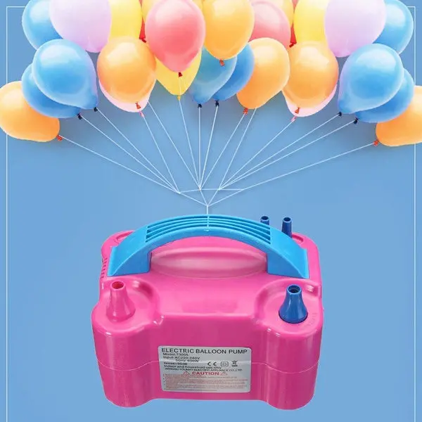Dual-Nozzle Electric Balloon Inflator – Portable Air Pump With Adjustable Flow 1