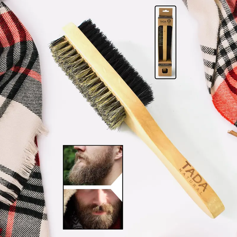 Dual-Sided Beard Brush And Comb For Men – Bristle & Comb Hybrid Tool 1