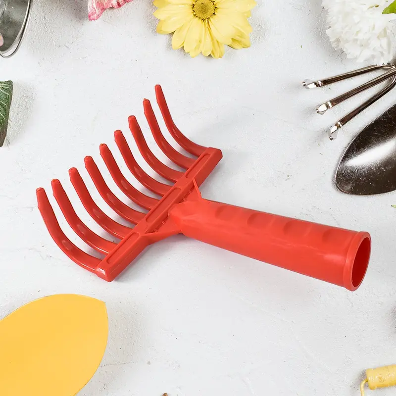 Durable 9-Tooth Garden Hand Rake – Heavy-Duty Cultivator Tool For Soil Loosening 1