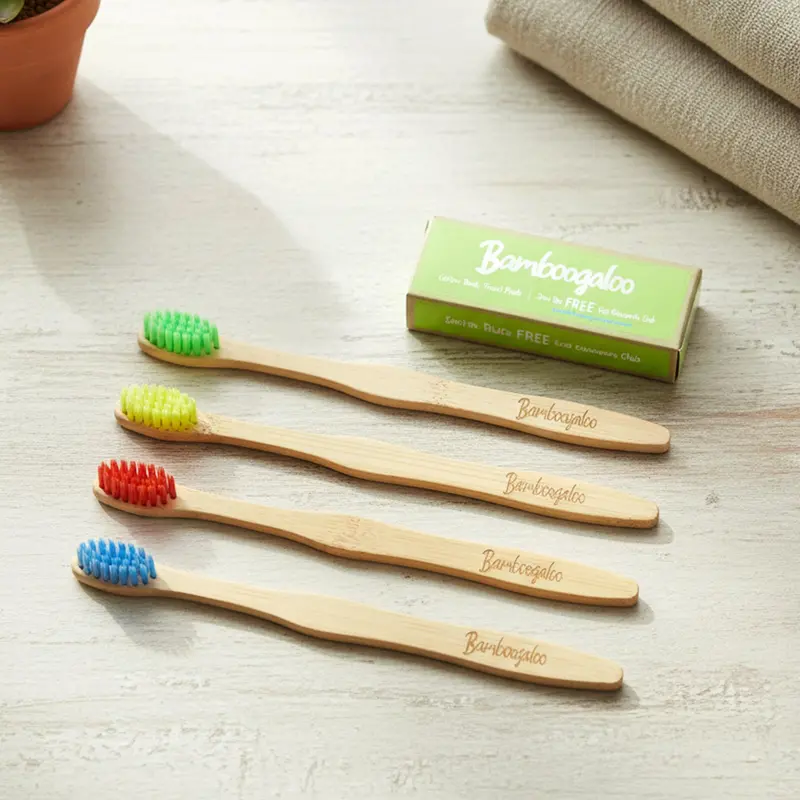 Eco-Friendly Bamboo Toothbrush Pack For Adults – 4-Count Sustainable Oral Care Set 1