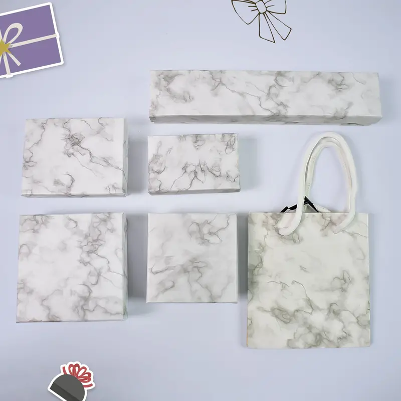 Eco-Friendly Cardboard Jewelry Gift Boxes – Assorted Sizes, 7-Piece Set 1