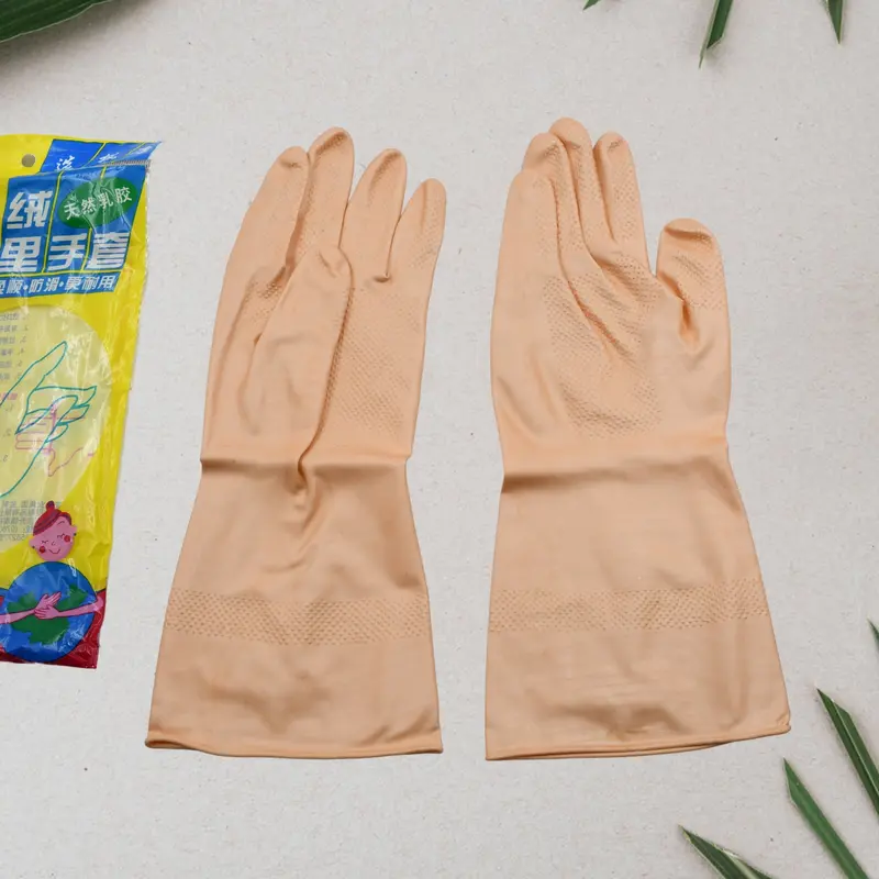 Eco-Friendly Natural Rubber Cleaning Gloves – Reusable, Grip-Enhanced Household Gloves 1