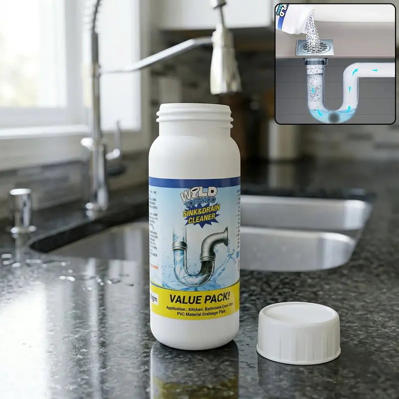 Eco-Friendly Sink & Drain Cleaner Powder – 200G Clog-Dissolving Formula 1