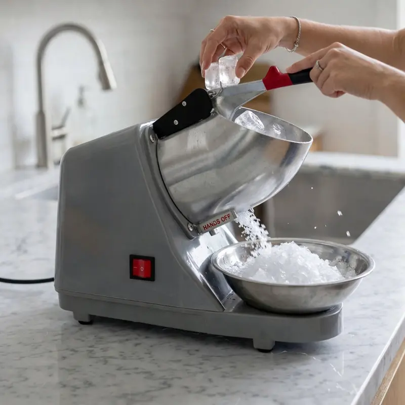 Electric Ice Crusher With Stainless Steel Bowl – Compact Home Appliance 1