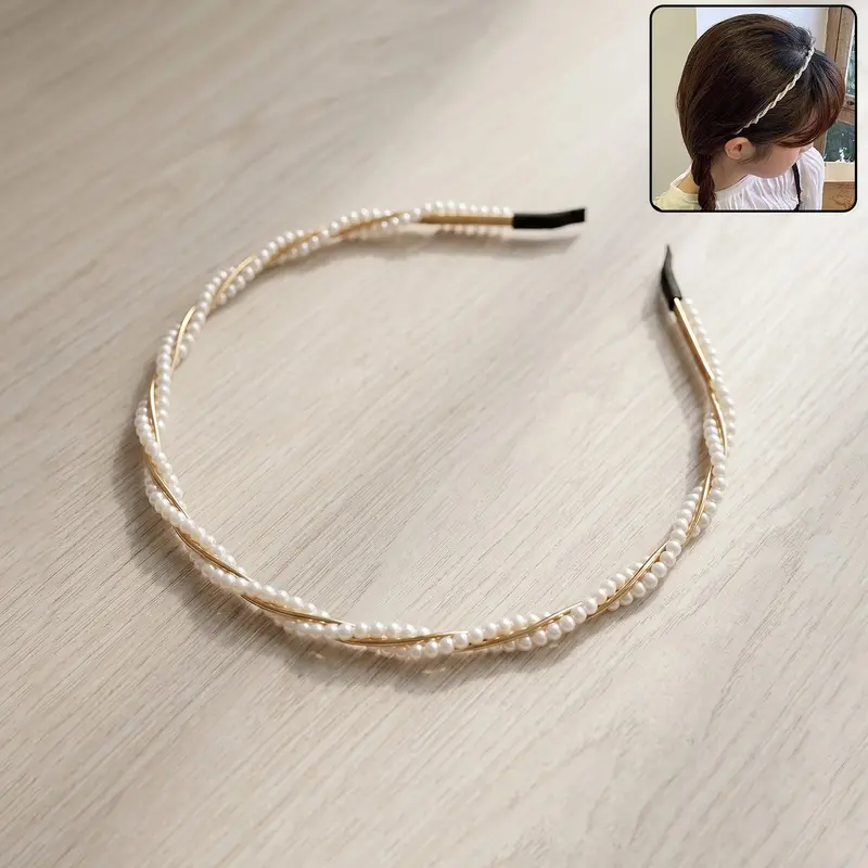 Elegant Pearl-Decorated Hairband – Versatile Daily Wear Headband 1