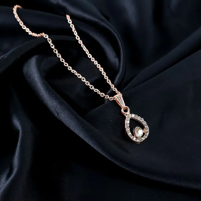 Elegant Teardrop Pendant Necklace For Women & Girls 1