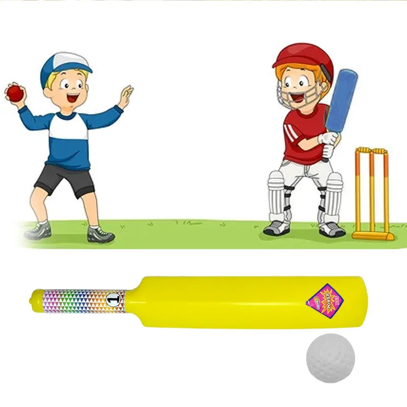 Entry-Level Cricket Playset – Durable Plastic Bat & Ball For Boys And Girls 1