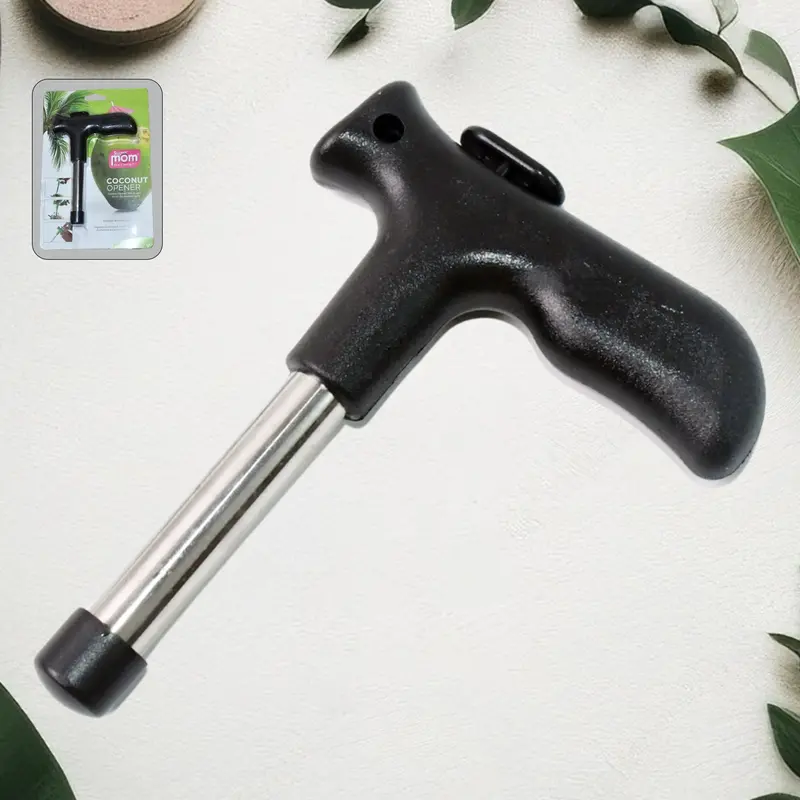 Ergonomic Coconut Opener Tool – Stainless Steel, Supermom Kitchen Gadget 1