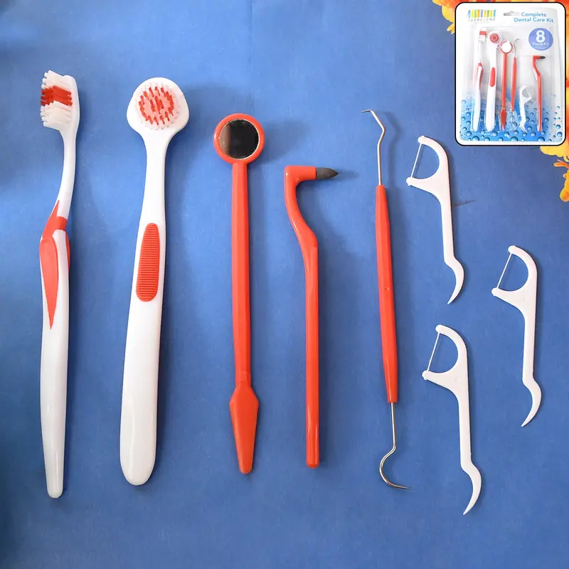 Ergonomic Dental Cleaning Tool Set With Non-Slip Grip And Stainless Steel Tips 1
