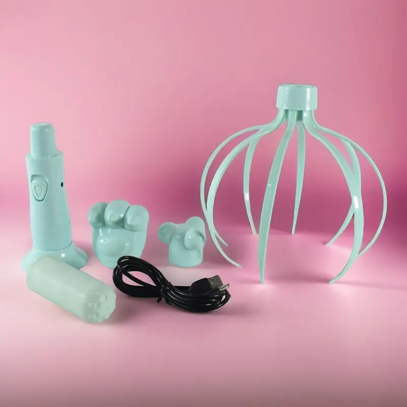Ergonomic Scalp Massager Tool – Handheld Head & Neck Relaxation Device 1