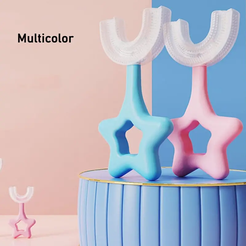 Ergonomic U- Or Star-Shaped Silicone Manual Toothbrush – Gentle Daily Oral Care 1