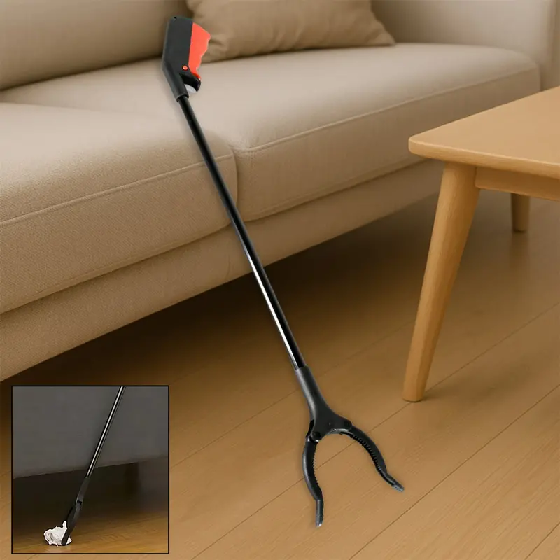 Extra-Long Reach Trash Grabber With Rotating Grip For Outdoor Cleanup & Garden Tasks 1