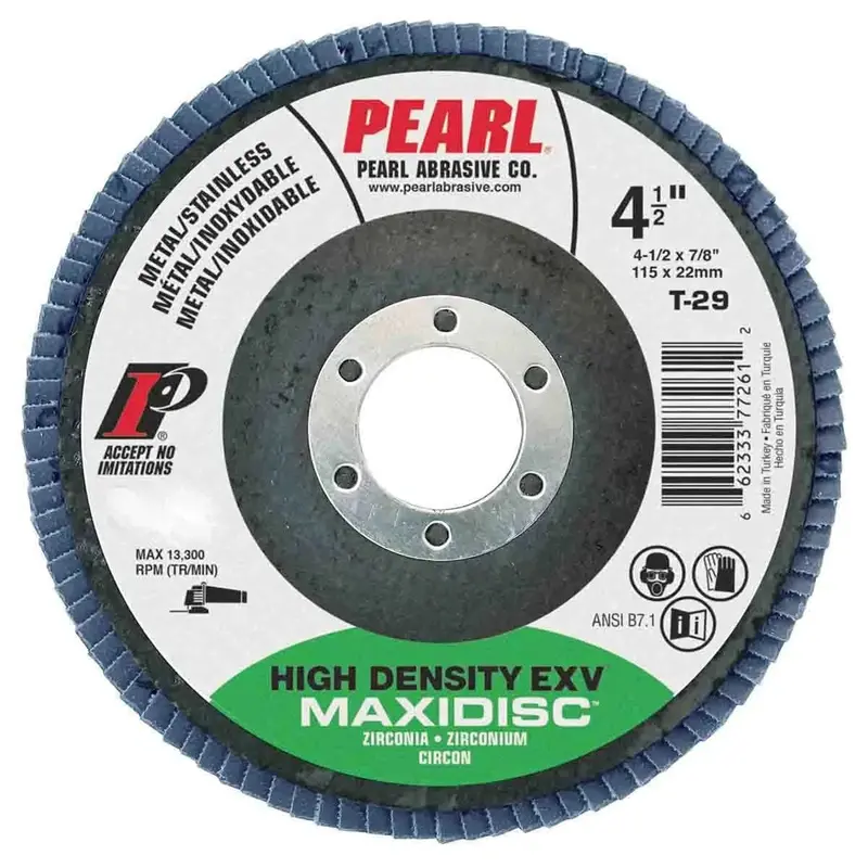 Exv High-Density Zirconia Maxidisc Flap Disc – 4-1/2", Z80 Grit, T29 Type, 7/8" Arbor 1