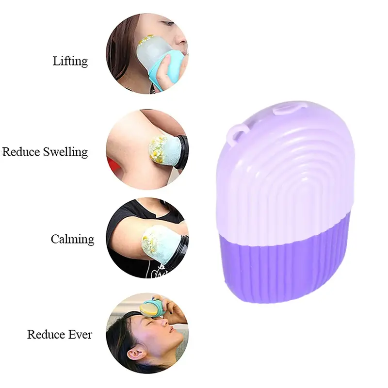 Facial Ice Roller – Reusable Purple Cryotherapy Massager For Eyes, Face & Puffiness Relief 1