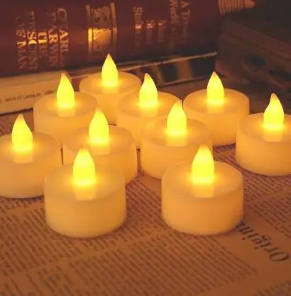 Festive Led Tealight Candles – Battery-Operated Set Of 12 For Weddings, Diwali & Parties 1