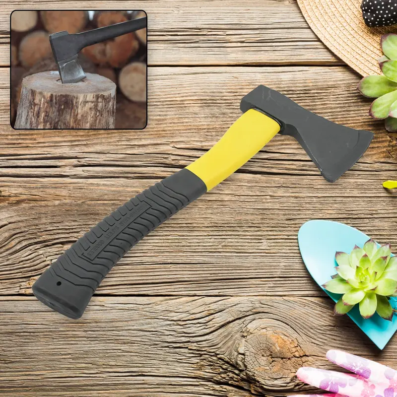 Fiberglass-Handled Safety Hatchet – Lightweight Gardening Axe With Rubber Grip 1