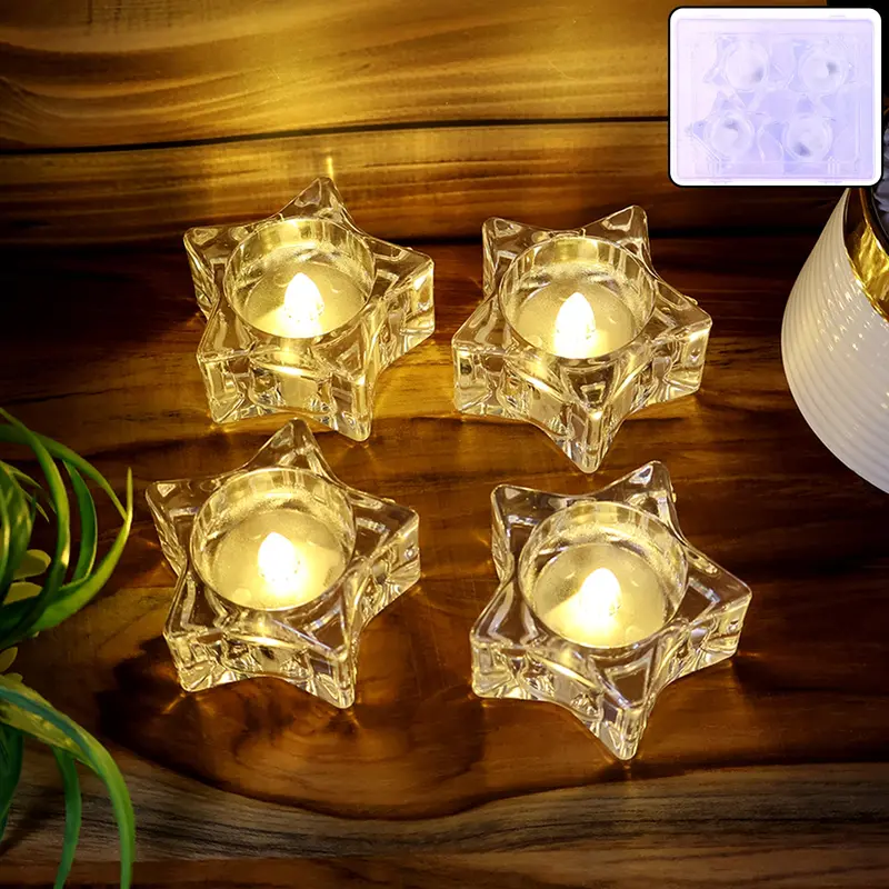 Flameless Star Led Candles – 4-Piece Set For Safe Ambient Lighting 1