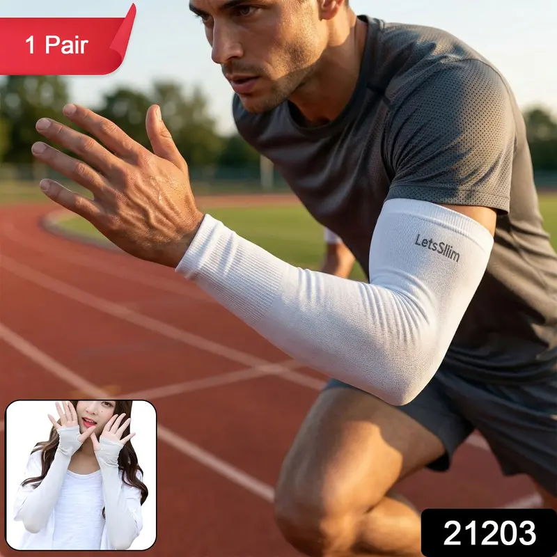 Flexible Athletic Arm Sleeves For Sports And Fitness (Pair, Assorted Colors) 2